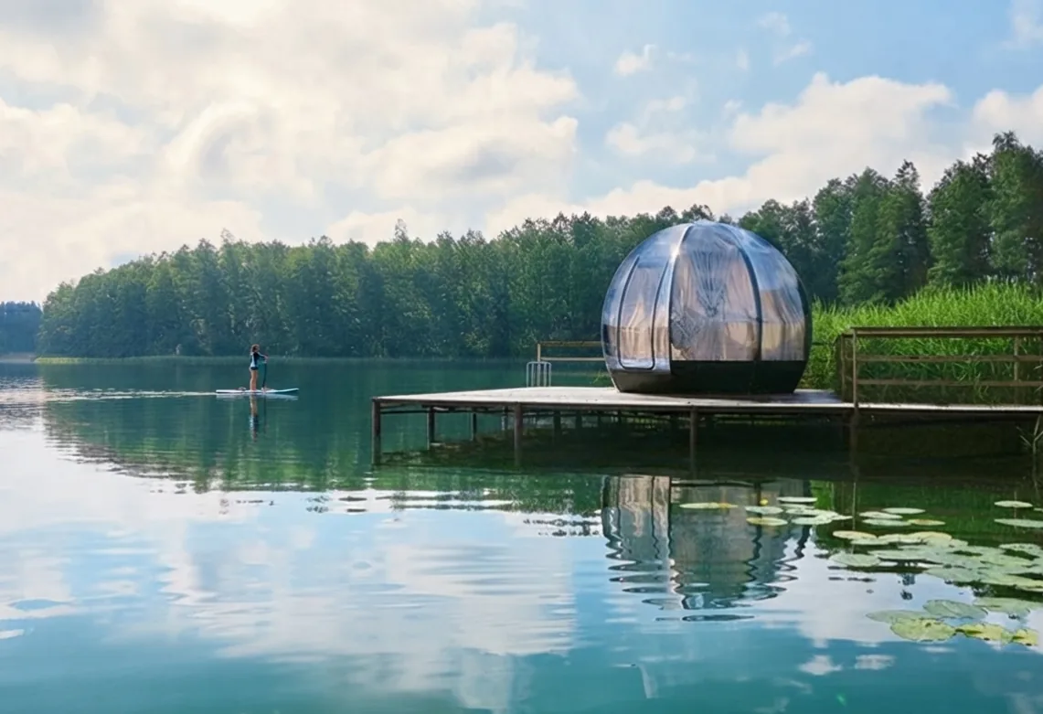 OASIS DOME – romantiška kupolo nuoma ant ežero / Vila Ūla
